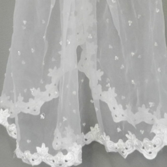 Georgina's Collection Occasion Event Dress & Cape White Girls Size 1 - Picture 10 of 16